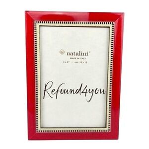 Natalini, Wood Picture Frame, 4”x6”. Red/Inside trim. NWT